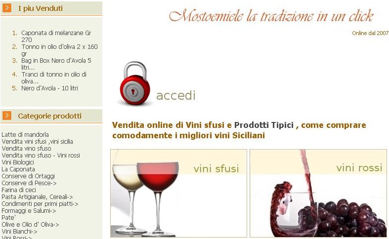 Ecommerce Trapani - negozio vino